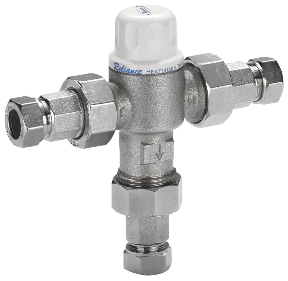 Image of Reliance Valves HEAT160005 Heatguard 2-in-1 Thermostatic Mixing Valve 15mm 