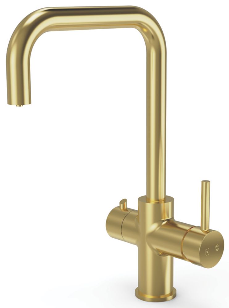 Image of ETAL 3-in-1 Instant Hot Water Kitchen Tap Brushed Brass 