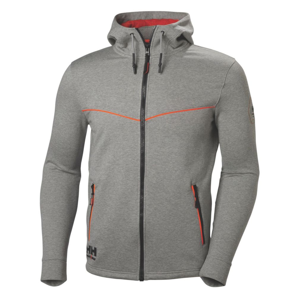 Image of Helly Hansen Chelsea Evolution Hoodie Grey Melange Medium 39" Chest 