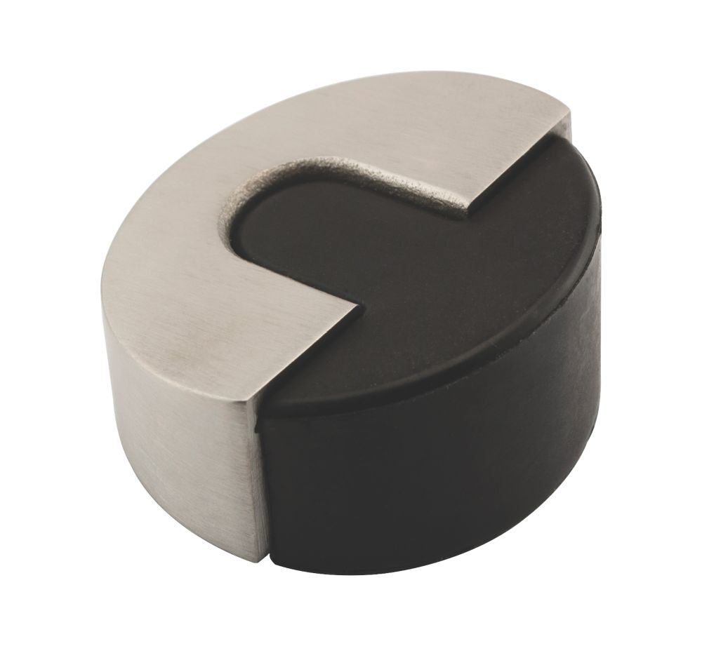 Image of Eclipse Round Door Stop 47 x 25mm Satin Stainless Steel 