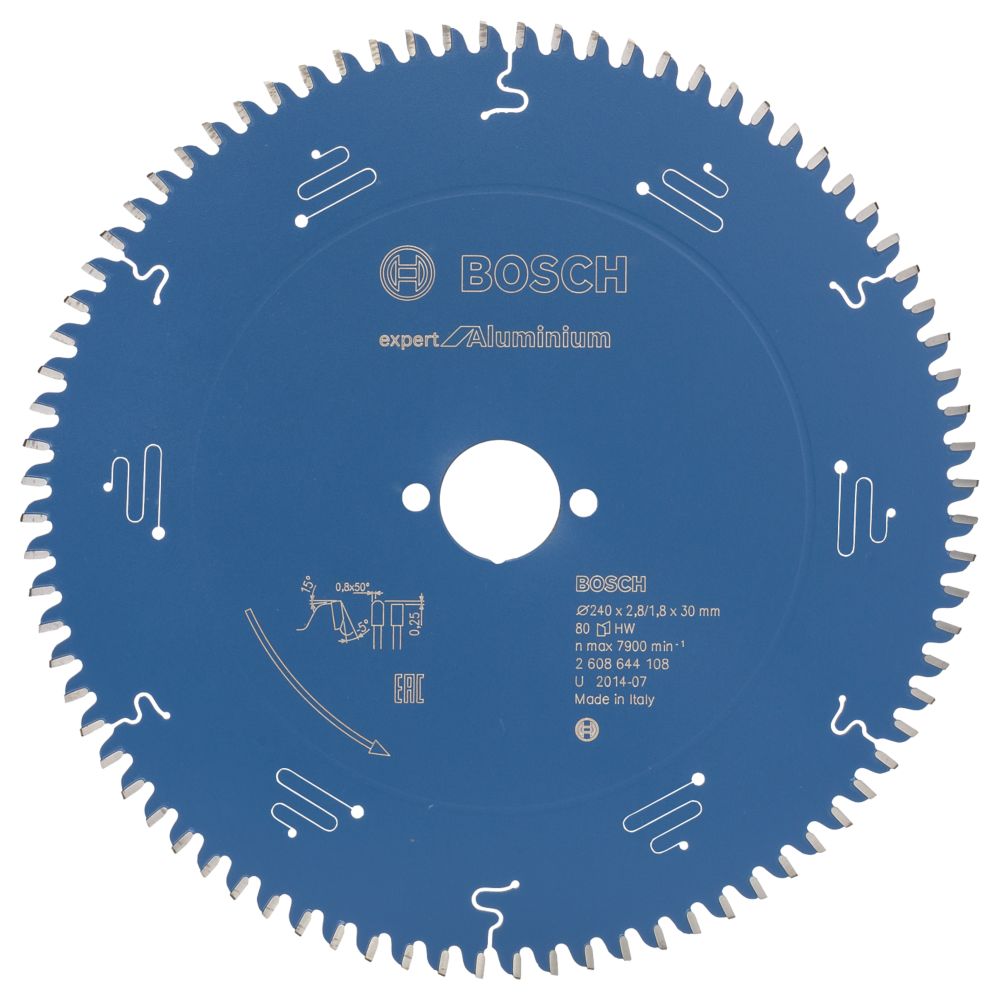 Image of Bosch Expert Aluminium Circular Saw Blade 240mm x 30mm 80T 