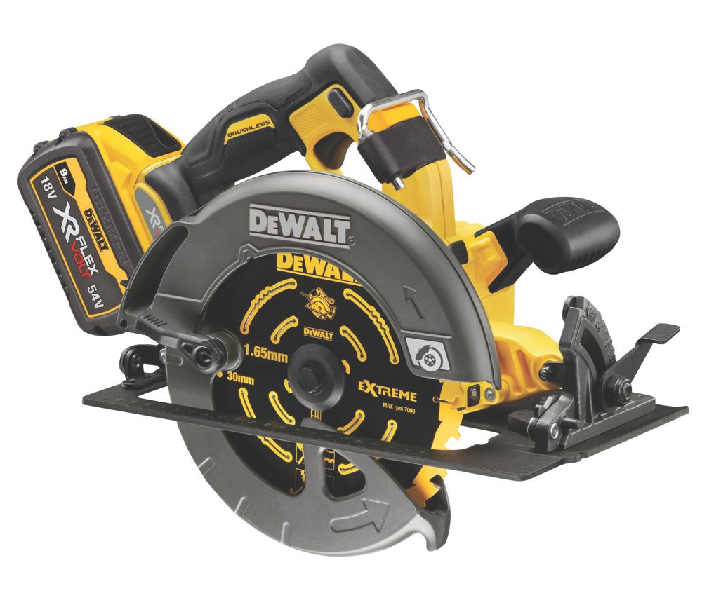 Image of DeWalt DCS578X2-GB 190mm 54V 2 x 9.0Ah Li-Ion XR FlexVolt Brushless Cordless Circular Saw 