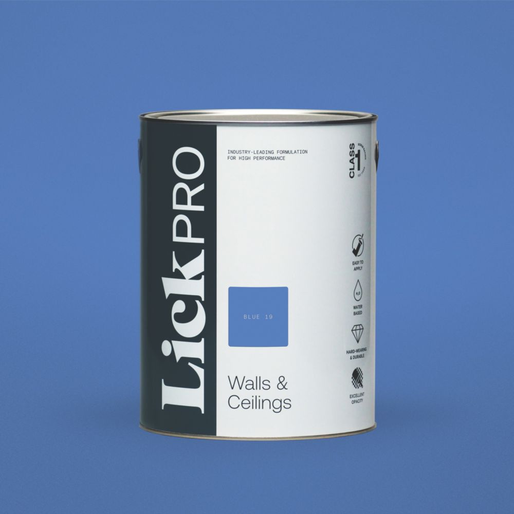 Image of LickPro Eggshell Blue 19 Emulsion Paint 5Ltr 