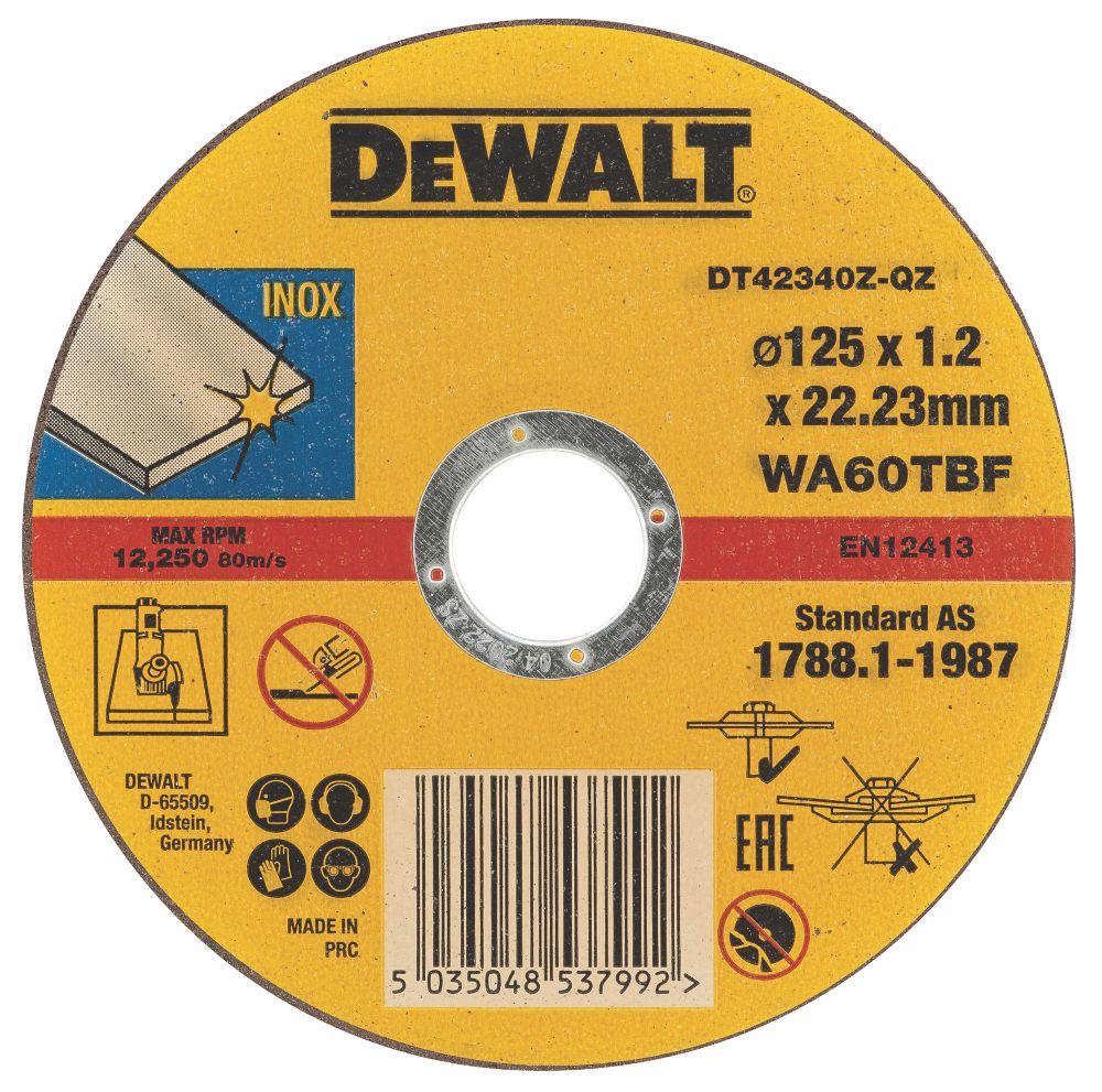 Image of DeWalt DT42340TZ-QZ Stainless Steel Cutting Disc 5" 