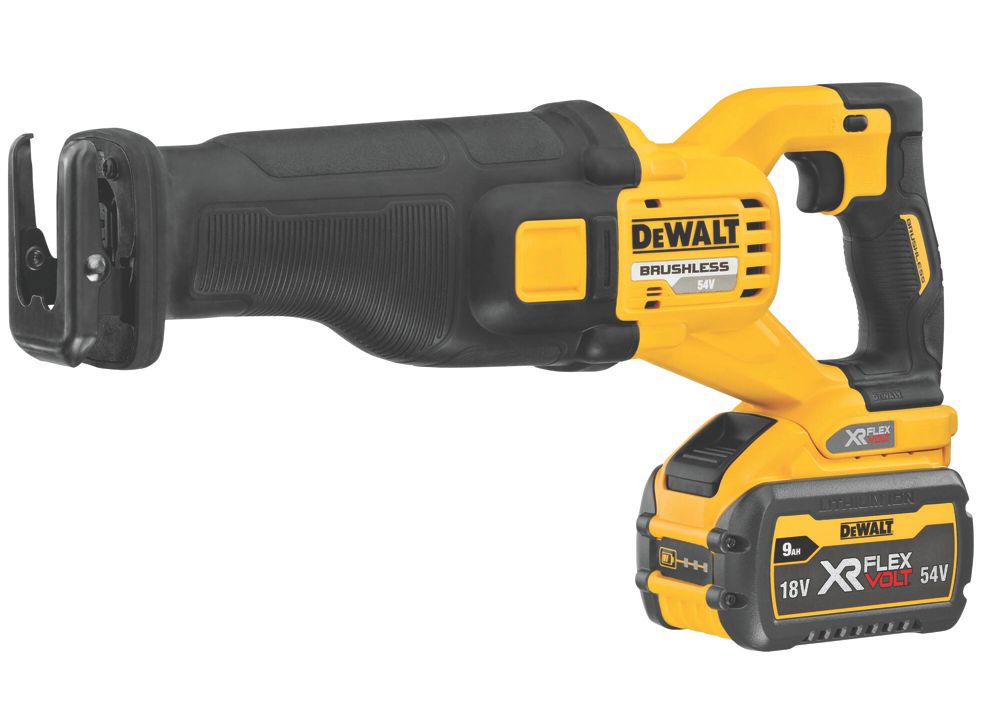 Image of DeWalt DCS389X2-GB 54V 2 x 9.0Ah Li-Ion XR FlexVolt Brushless Cordless Reciprocating Saw 