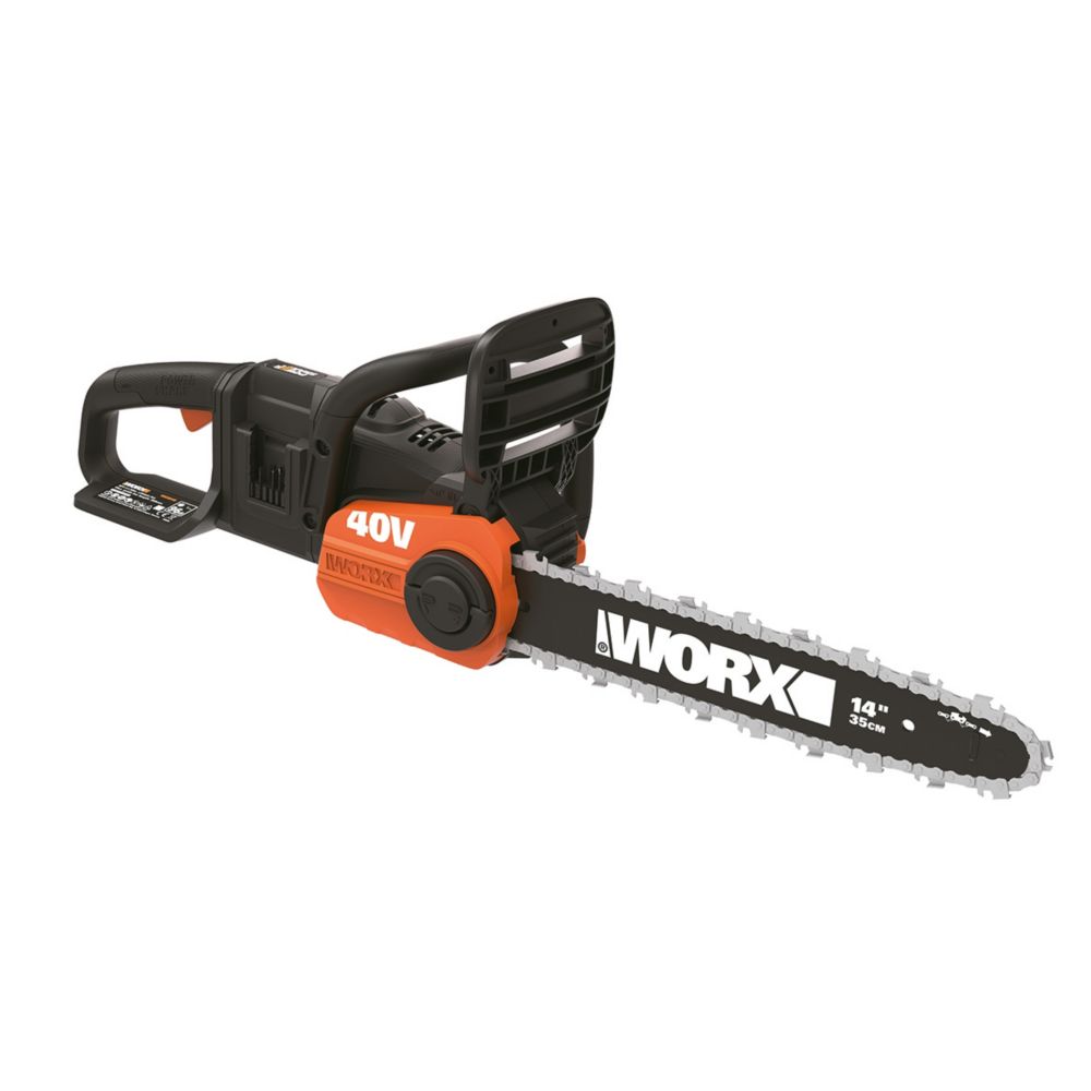 Image of Worx WG384E.9 40V Lithium PowerShare Brushless Cordless 35cm Chainsaw - Bare 
