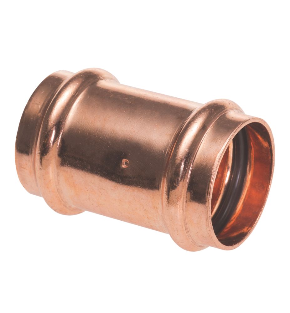 Image of Conex Banninger B Press Copper Press-Fit Equal Coupler 15mm 10 Pack 