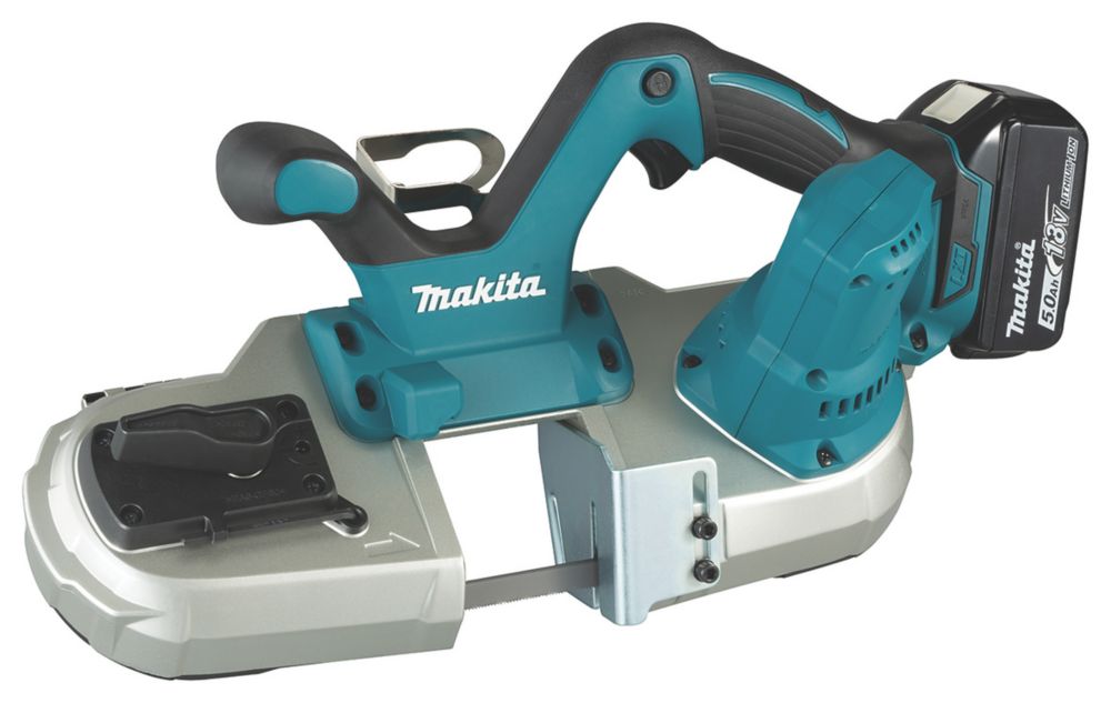 Image of Makita DPB182RTE 64mm 18V 2 x 5.0Ah Li-Ion LXT Cordless Portable Band Saw 