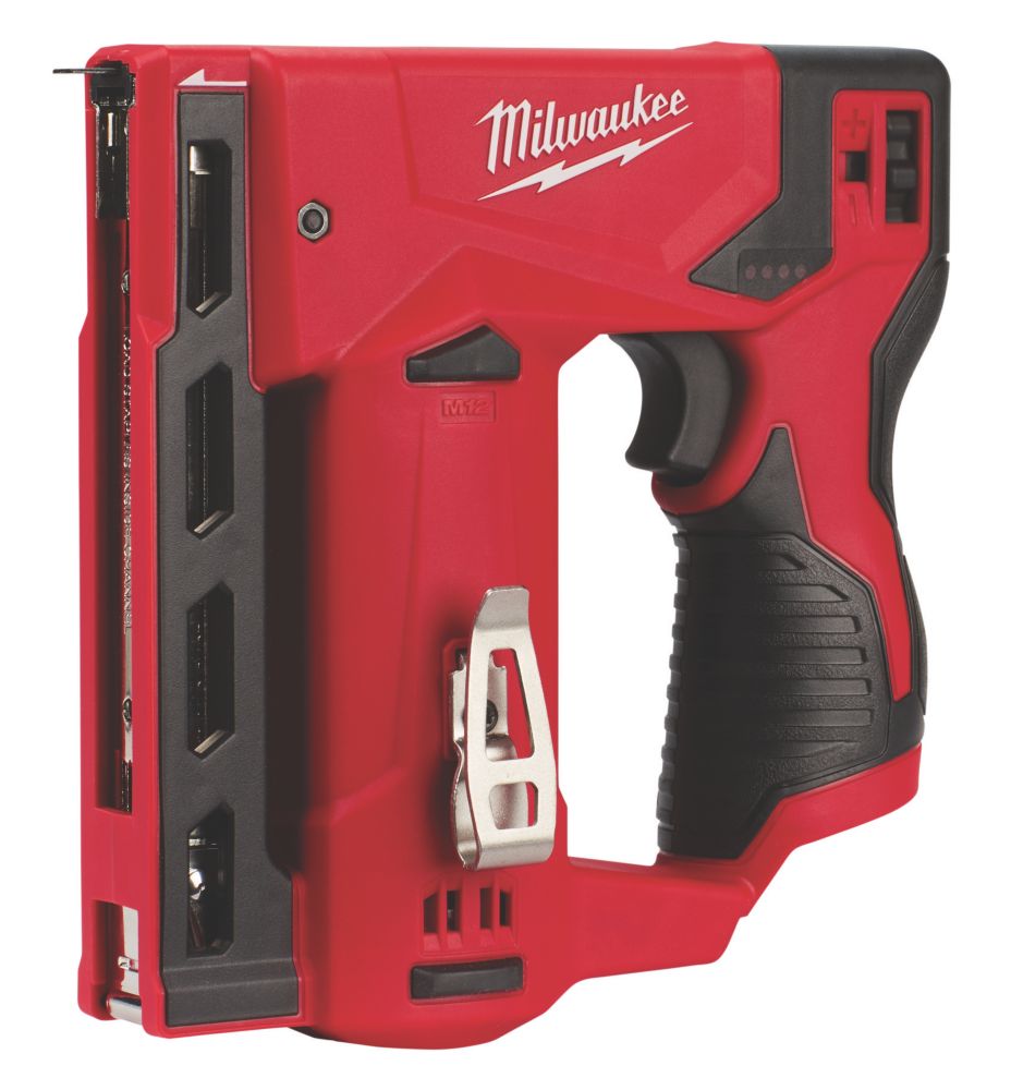 Image of Milwaukee M12 BST-0 14mm 12V Li-Ion RedLithium Second Fix Cordless Stapler - Bare 