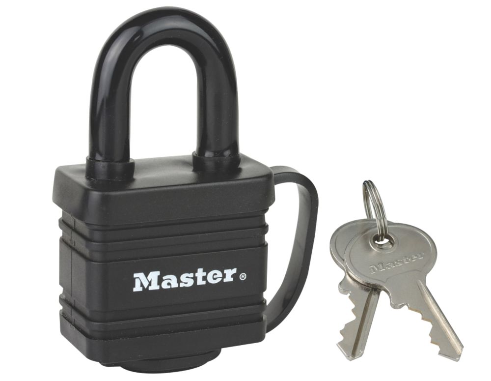Image of Master Lock 7804EURD Laminated Steel Keyed Alike Water-Resistant Padlock 40mm 2 Pack 