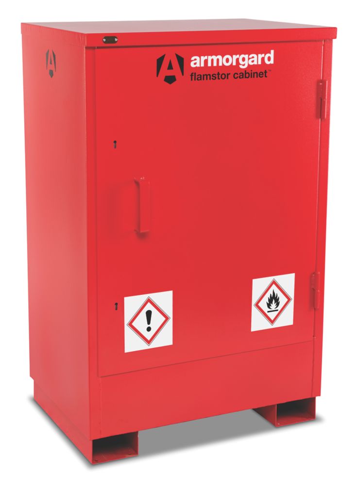 Image of Armorgard Flamstor Hazardous Storage Cabinet Red 800mm x 585mm x 1250mm 