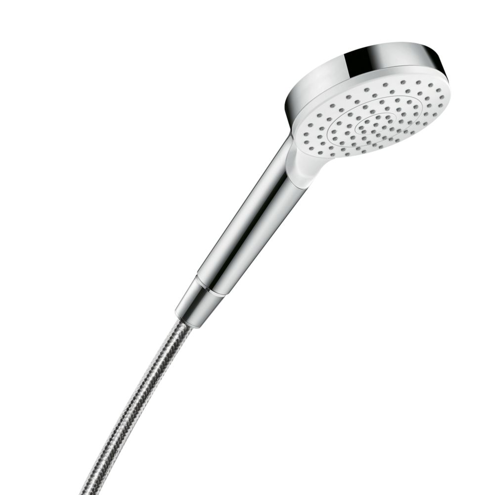 Image of Hansgrohe Crometta Shower Handset Chrome / White 100mm x 160mm 