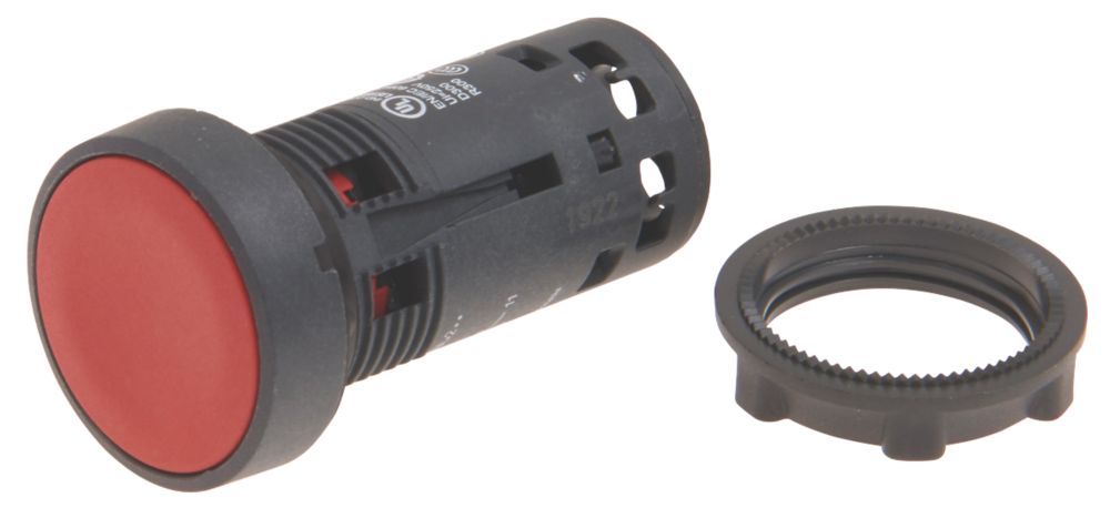 Image of Schneider Electric XB7NA42 Red Flush Push-Button Spring Return NC 