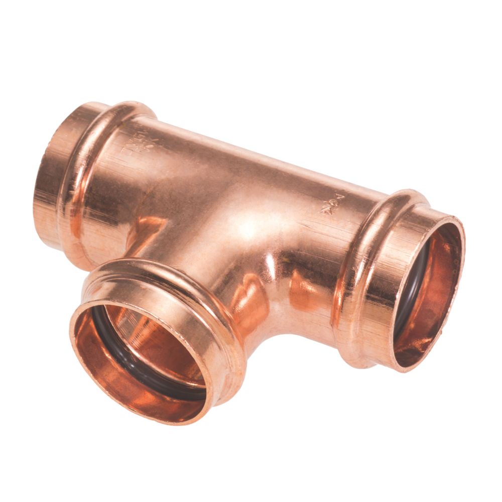 Image of Conex Banninger B Press Copper Press-Fit Equal Tee 15mm 10 Pack 