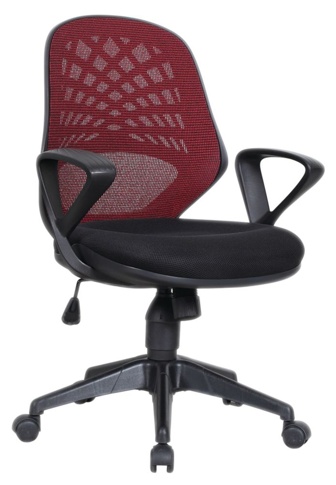Image of Nautilus Designs Lattice Medium Back Task/Operator Chair Wine 