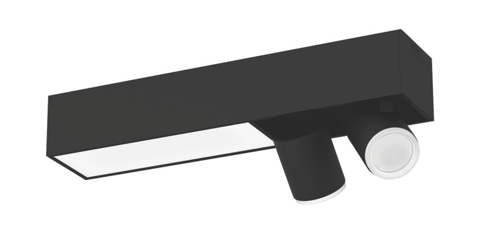Image of Philips Hue Centris RGB & White LED 2-Spot Ceiling Light Black 11W 1170-1560lm 