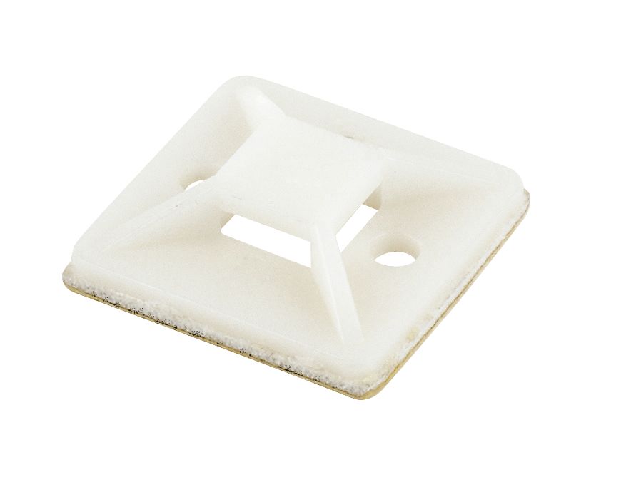 Image of Cable Tie Base Natural 25mm x 25mm 100 Pack 