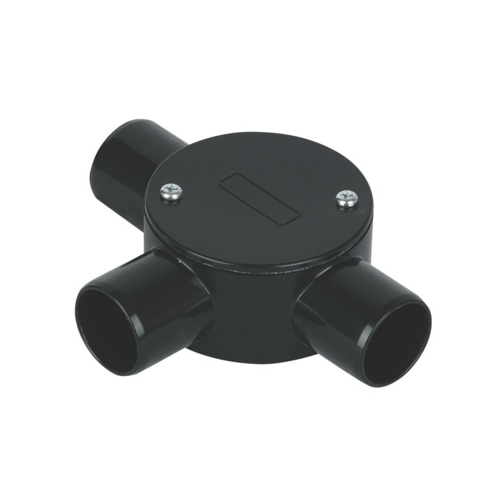 Image of Deta TTE 3 Way 25mm Tee Box Black 