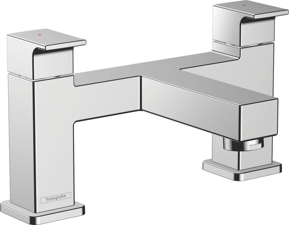 Image of Hansgrohe Vernis Shape Deck-Mounted 2-Hole Rim Mounted Bath Mixer Chrome 