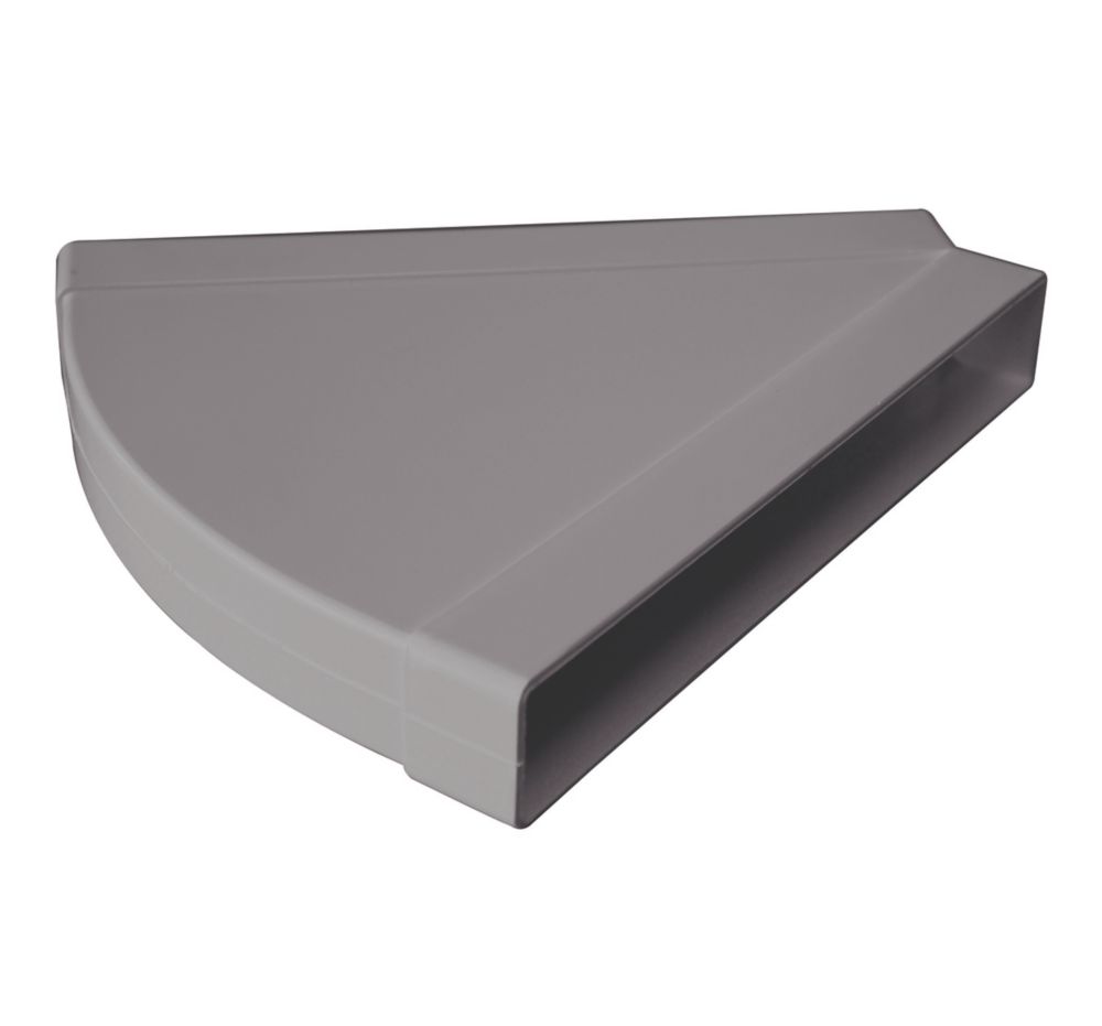 Image of Manrose Rectangular 45Â° Horizontal Bend White 100mm 