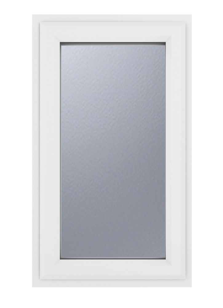 Image of Crystal Left-Hand Opening Obscure Triple-Glazed Casement White uPVC Window 610mm x 820mm 
