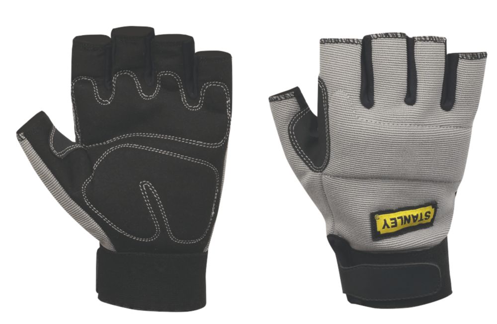 Image of Stanley Performance Fingerless Gloves Grey Large 