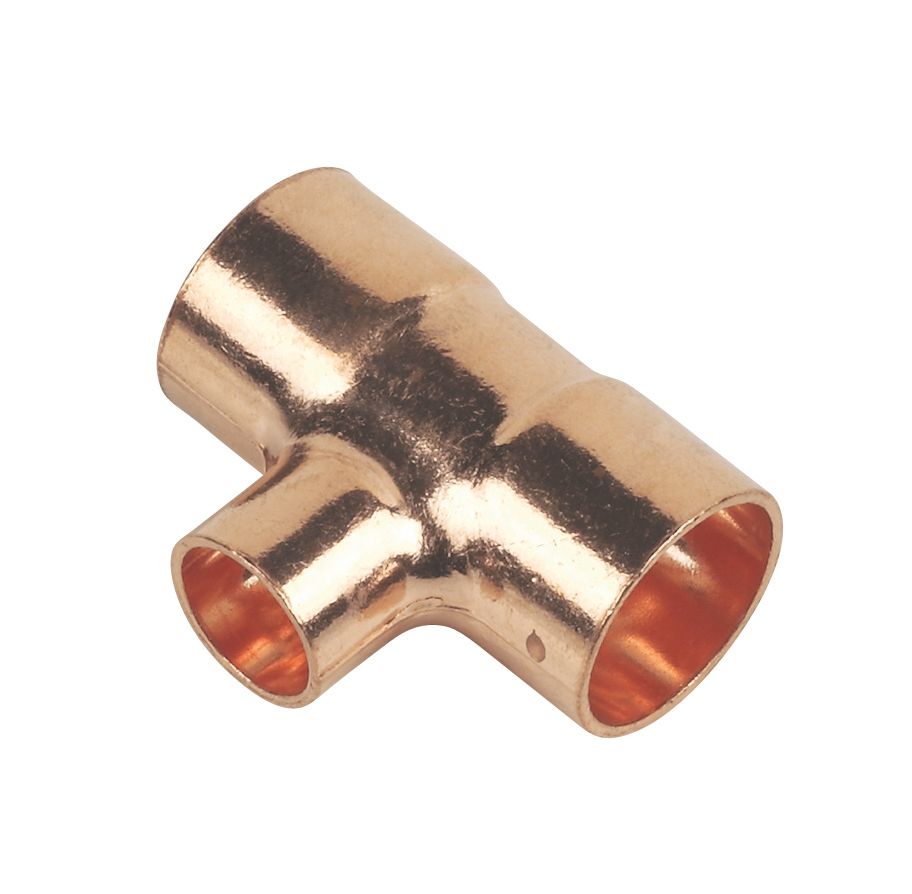 Image of Flomasta End Feed Reducing Tee 15mm x 15mm x 10mm 