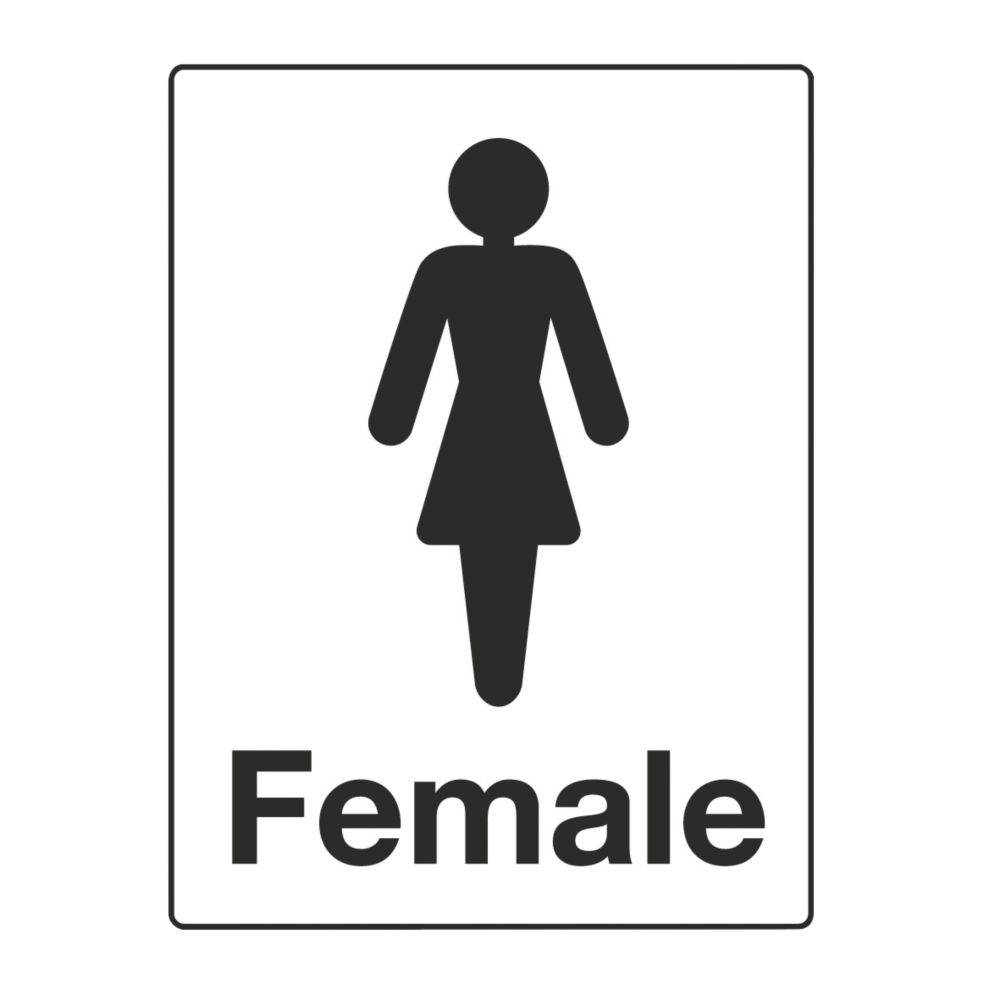 Image of "Female" Toilet Sign 200mm x 150mm 