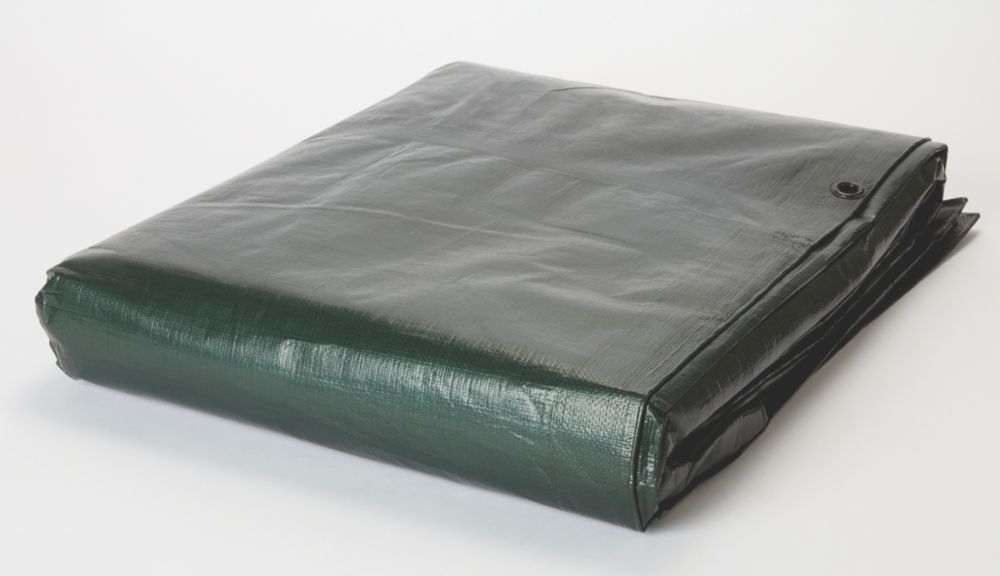 Image of Tarpaulin Sheet Green / Brown 5m x 8m 