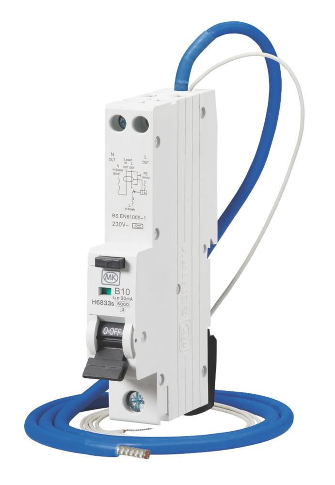 Image of MK Sentry 10A 30mA SP Type B RCBO 