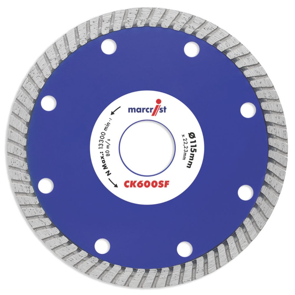 Image of Marcrist CK600SF Tile Turbo Cut Blade 115mm x 22.23mm 