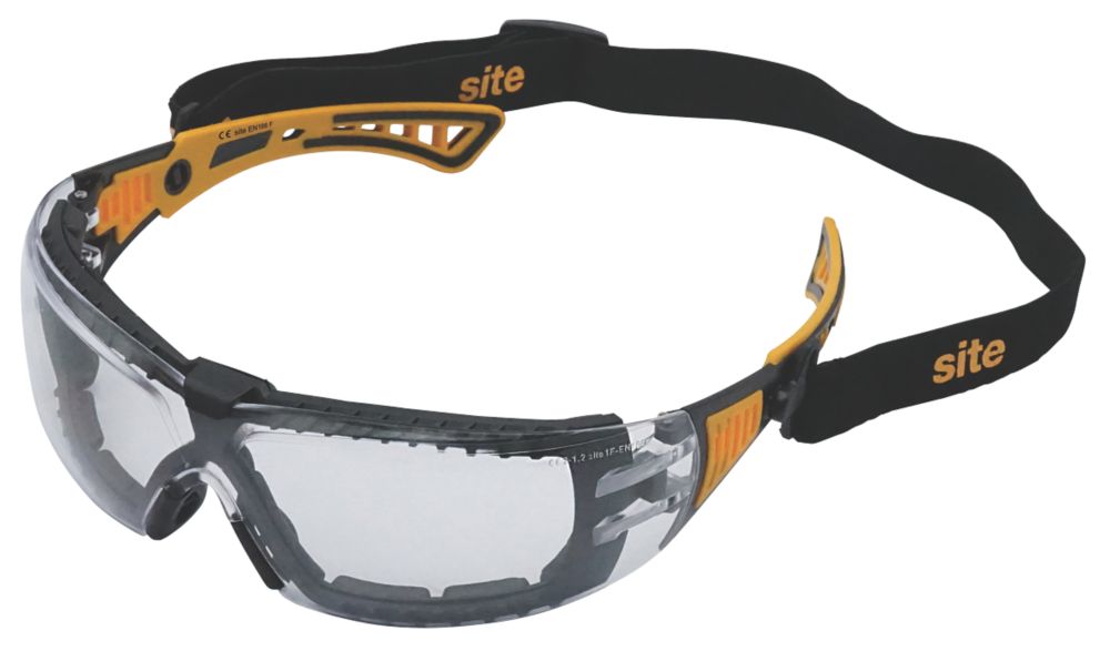 Image of Site SEY232 Clear Lens Safety Specs with Band 