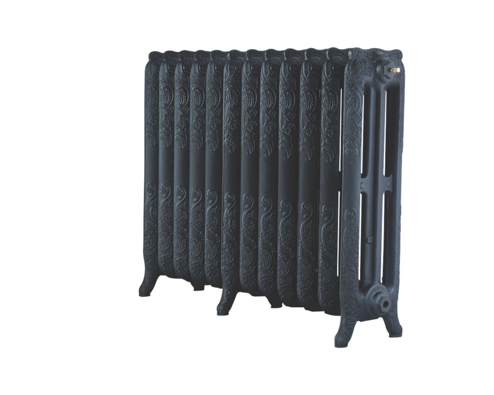 Image of Arroll Montmartre 3-Column Cast Iron Radiator 760mm x 994mm Black 5896BTU 