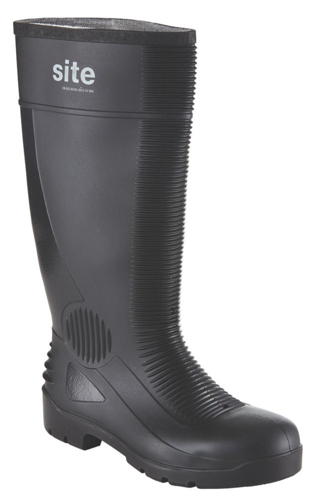 Image of Site Trench Safety Wellies Black Size 10 