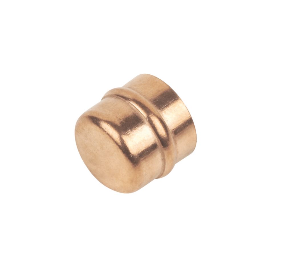 Image of Flomasta Solder Ring Stop Ends 15mm 2 Pack 