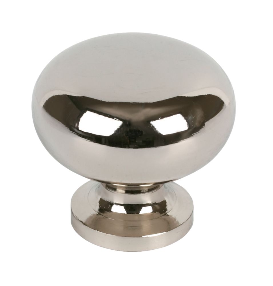 Image of Sleek Round Knobs Polished Chrome 30mm 2 Pack 