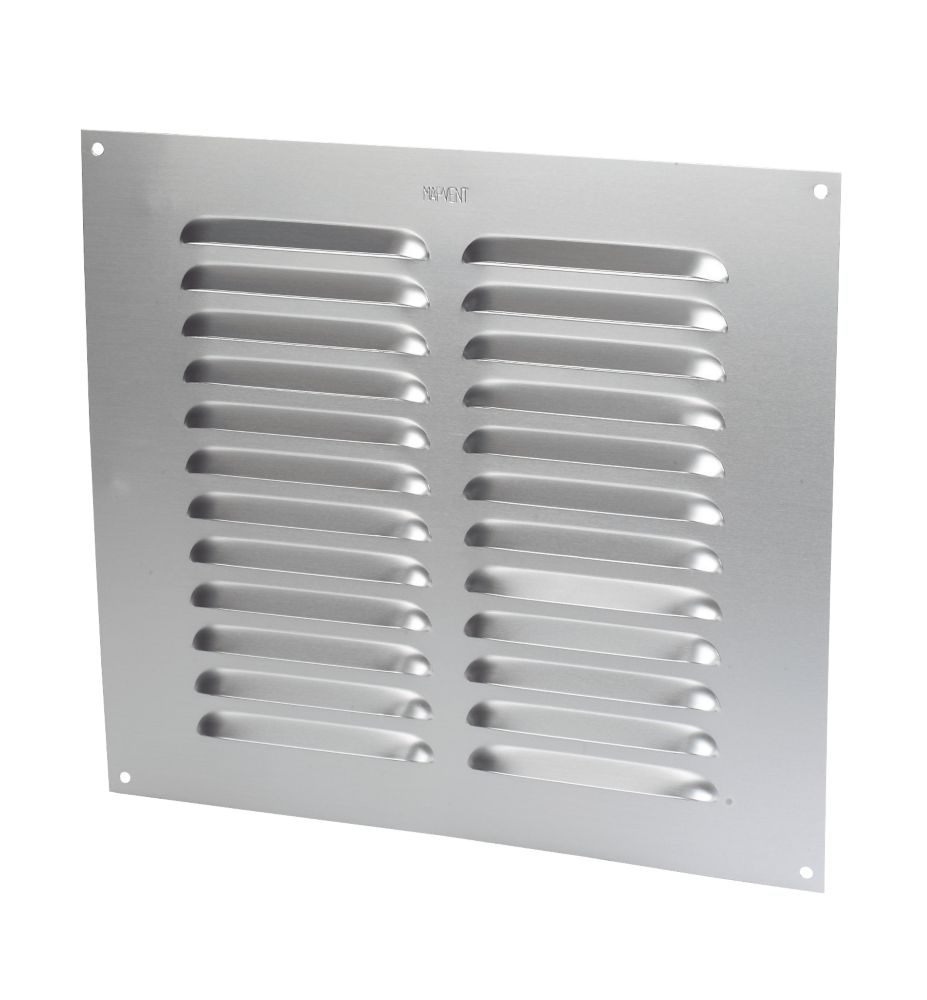 Image of Map Vent Fixed Louvre Vent Silver 229mm x 229mm 
