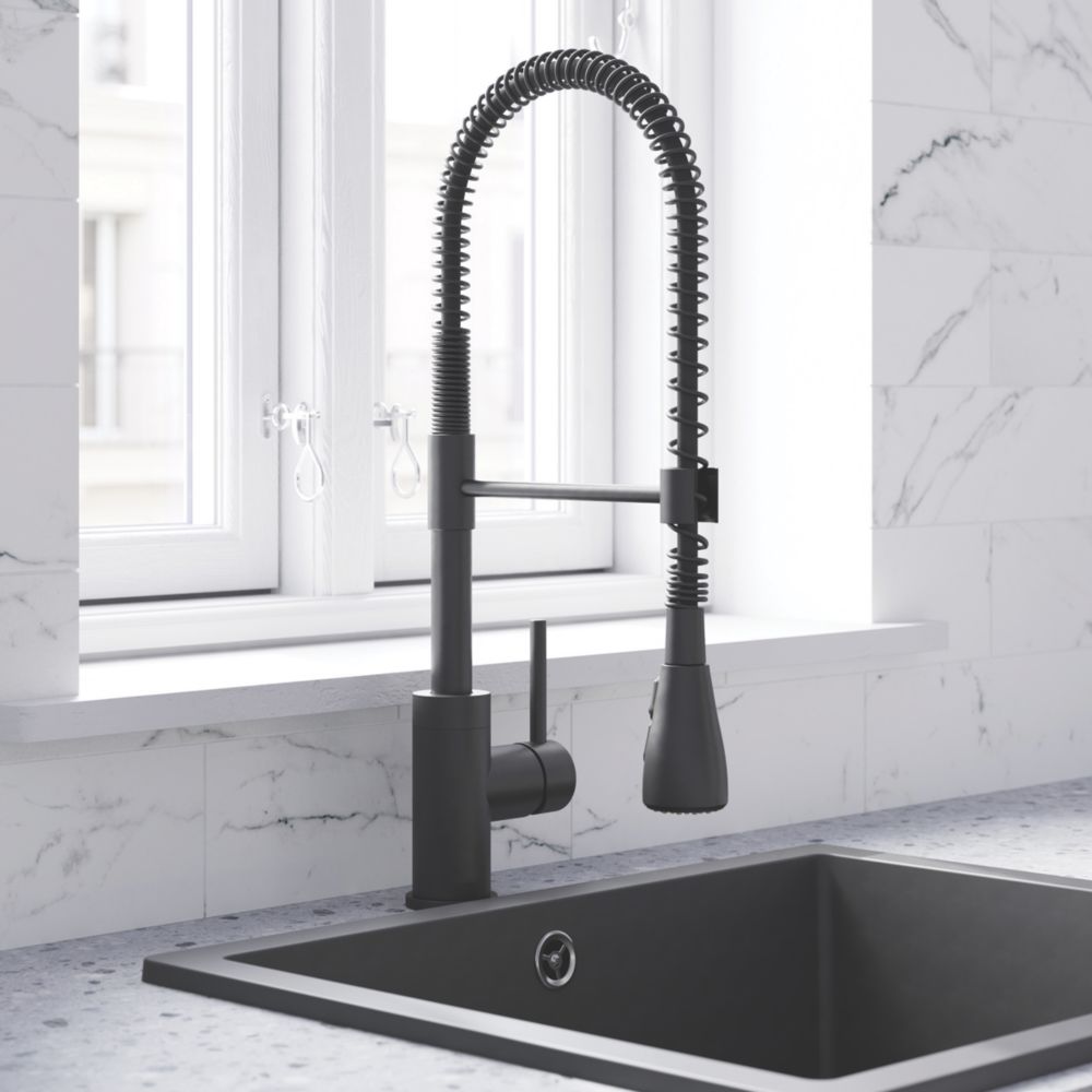 Image of Swirl Seville Mixer Tap Matt Black 