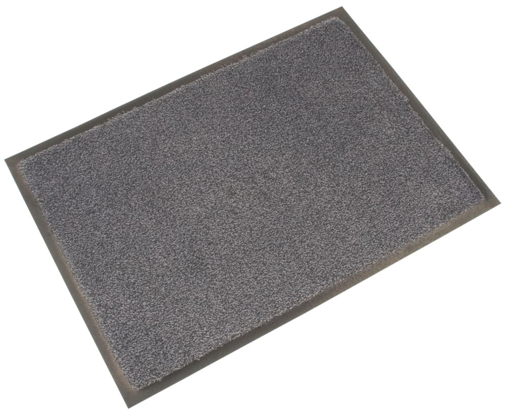 Image of COBA Europe COBAWash Entrance Mat Black / Steel 1.2m x 0.85m x 9mm 