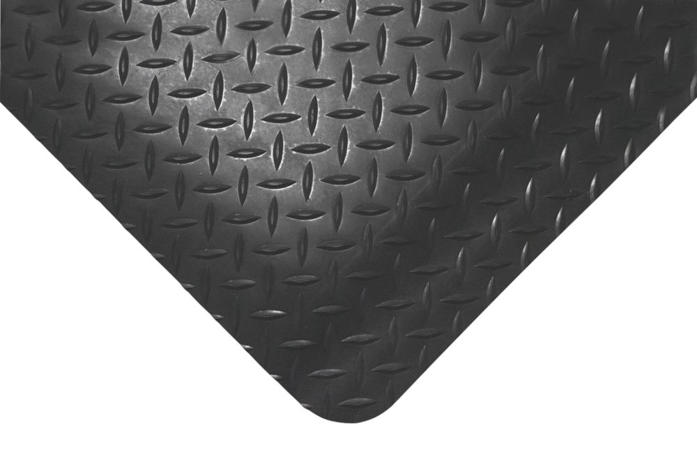 Image of COBA Europe Deckplate Anti-Fatigue Floor Mat Black 18.3m x 0.9m x 14mm 