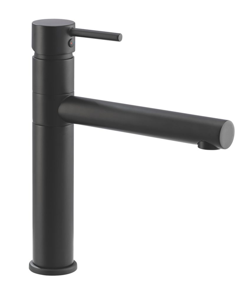 Image of Streame by Abode Tower Top Single Lever Mono Mixer Kitchen Tap Matt Black 