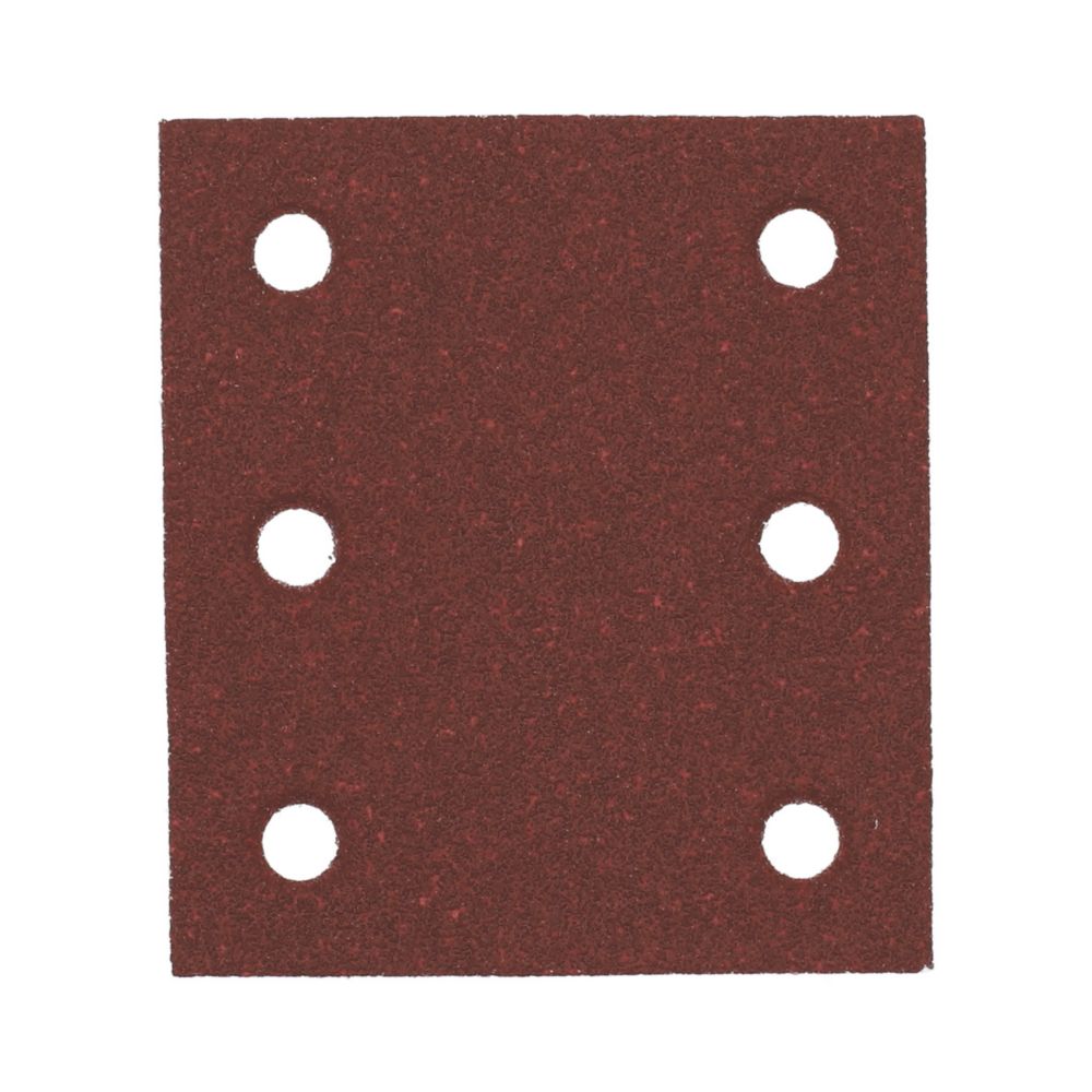 Image of Flexovit A203F 1/4 Sanding Sheets Punched 114mm x 102mm Assorted Grit 6 Pack 