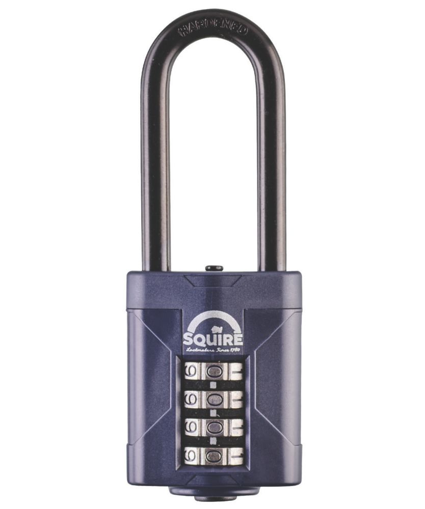 Image of Squire Steel Water-Resistant Long Shackle Combination Padlock Blue 50mm 