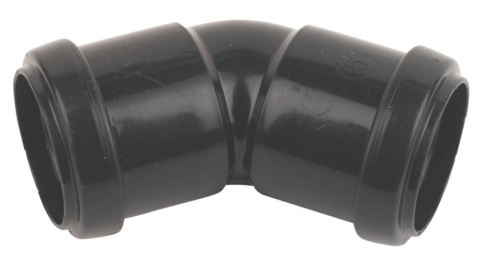 Image of FloPlast Push-Fit Bend Black 135Â° 32mm 