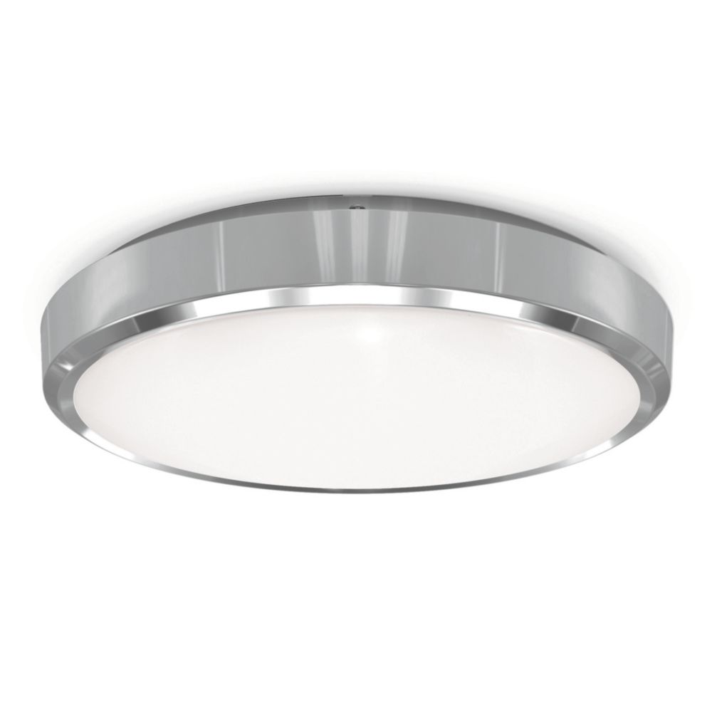 Image of 4lite LED Wall/Ceiling Light with Microwave Sensor Chrome 18W 1847lm 