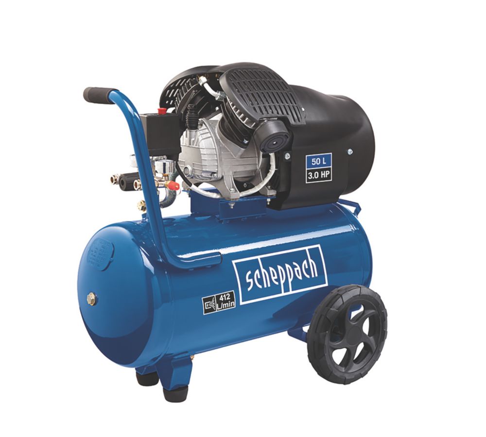 Image of Scheppach HC55DC Profiset 50Ltr Brushless Electric Twin Cylinder Air Compressor 230V 