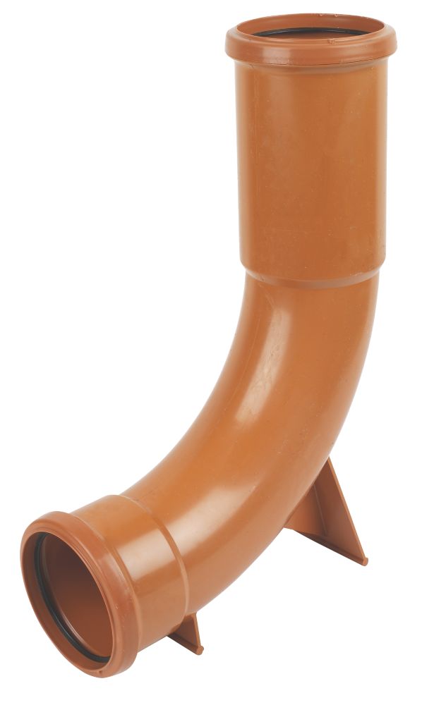Image of FloPlast Push-Fit 87.5Â° Double Socket Settlement Rest Bend 110mm 