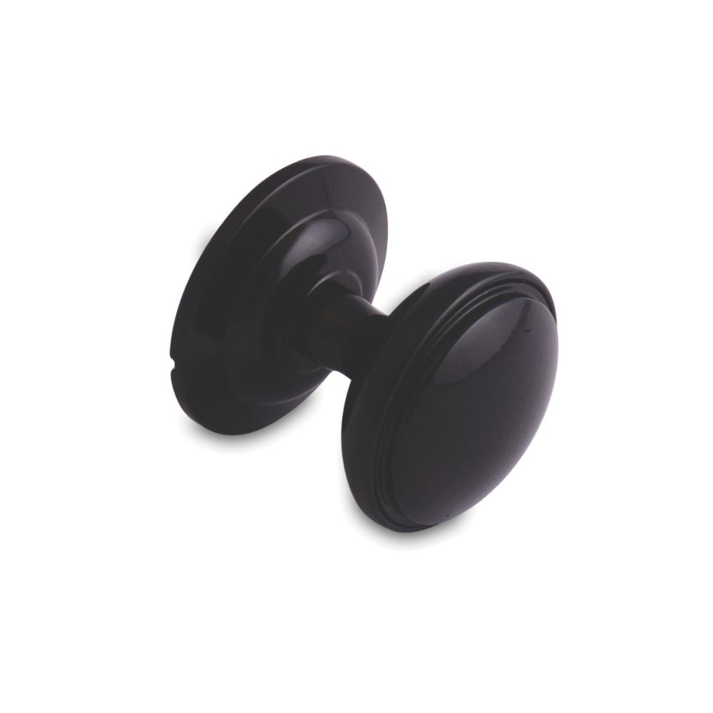 Image of Fab & Fix Decorative Round Door Knob Black 75mm 