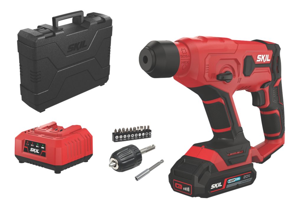 Image of Skil RH1U3810GB 1.85kg 20V 1 x 2.0Ah Li-Ion PWRCORE 20 Cordless SDS Drill 