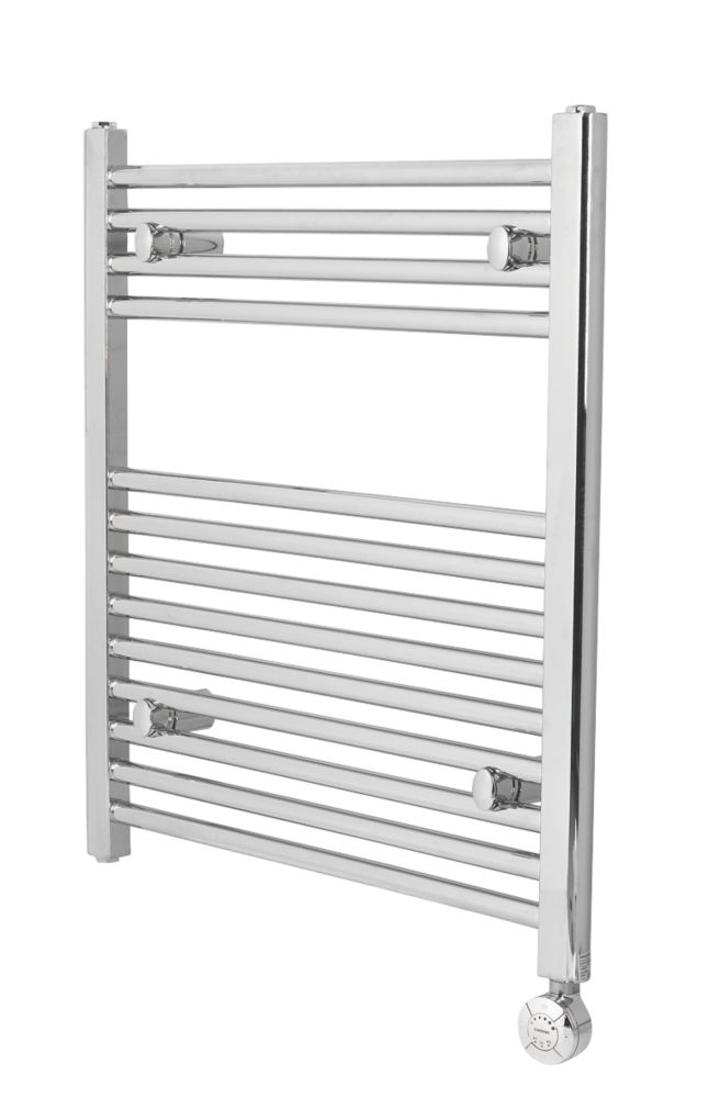 Image of Towelrads Richmond Electric Towel Radiator with Thermostatic Heating Element 691m x 600mm Chrome 512BTU 